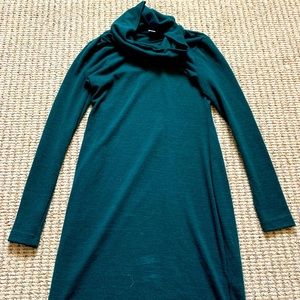 Green Turtle Neck Bodycon Dress